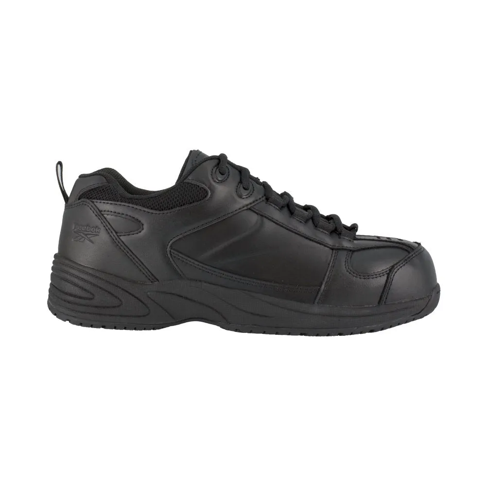 Reebok Men's Jorie Street Sport Jogger Work Shoe Composite Toe Rb1860 In Black