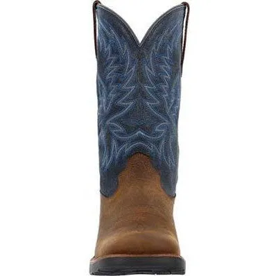 Rocky Men's Bronco 12" Soft Toe WP Western Work Boot- Brown- RKW0453