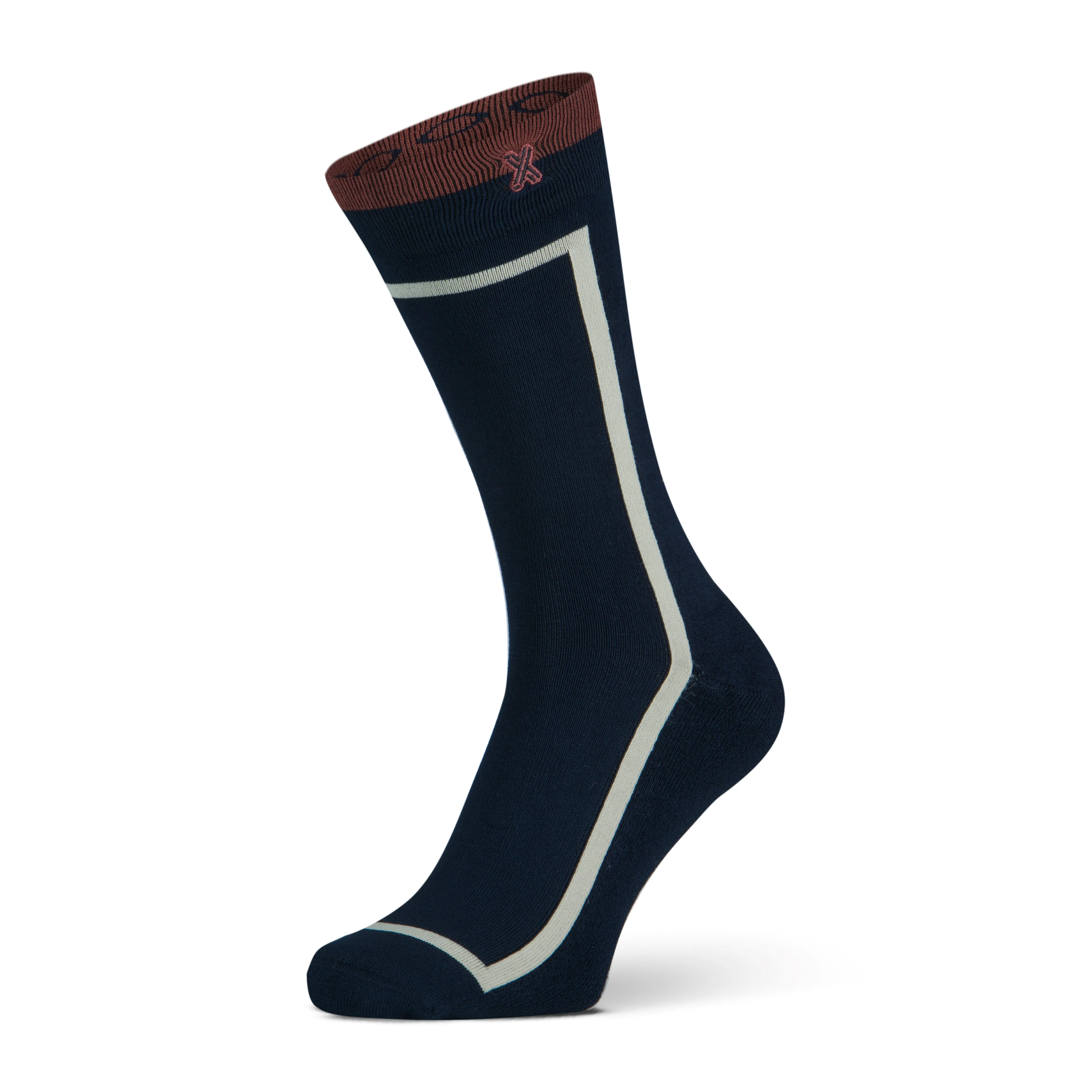 Rome herensokken Marine & Beige