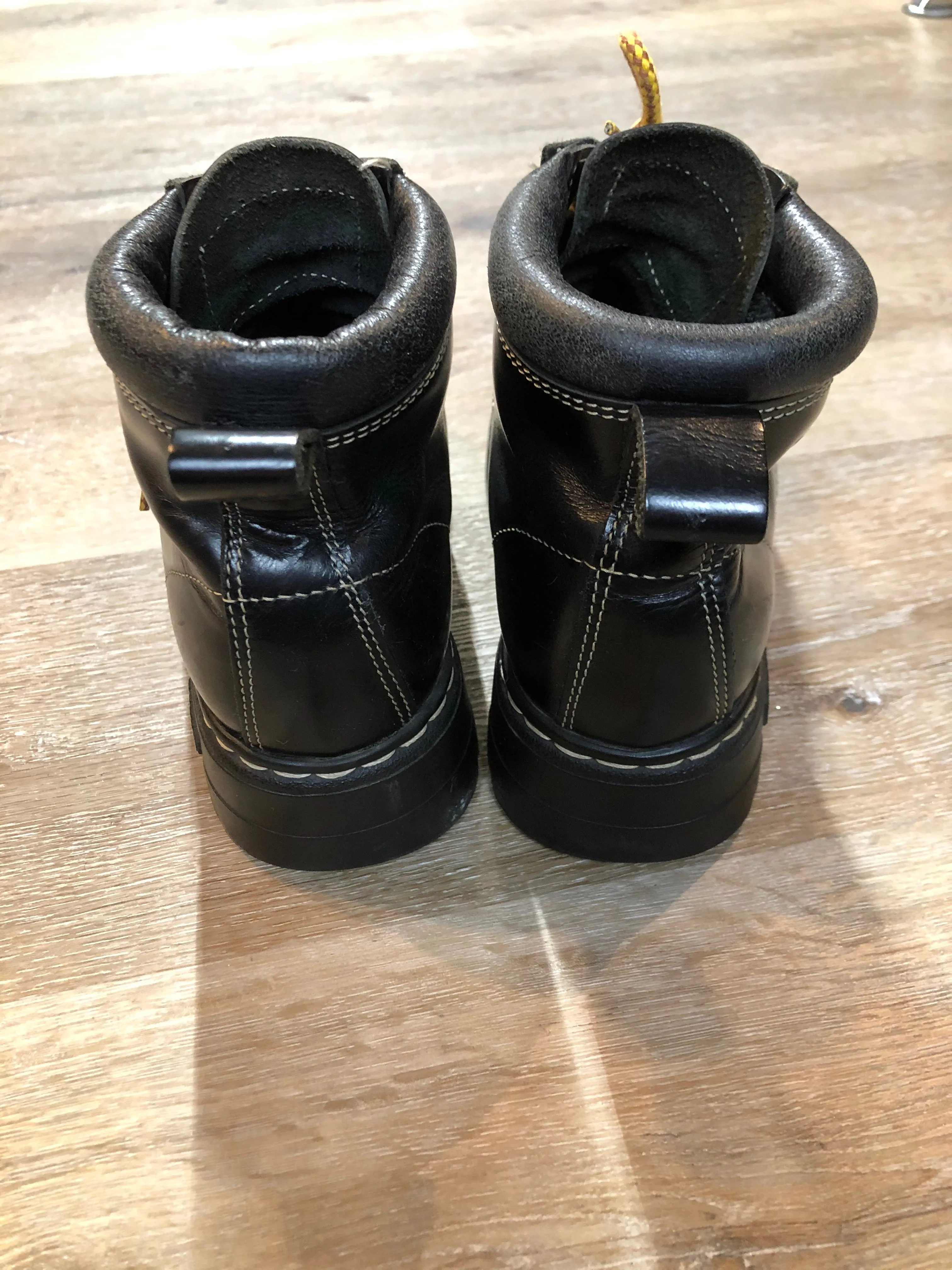 Roots Tuff Black Smooth Leather Hiking Boots, Made in Canada, SOLD