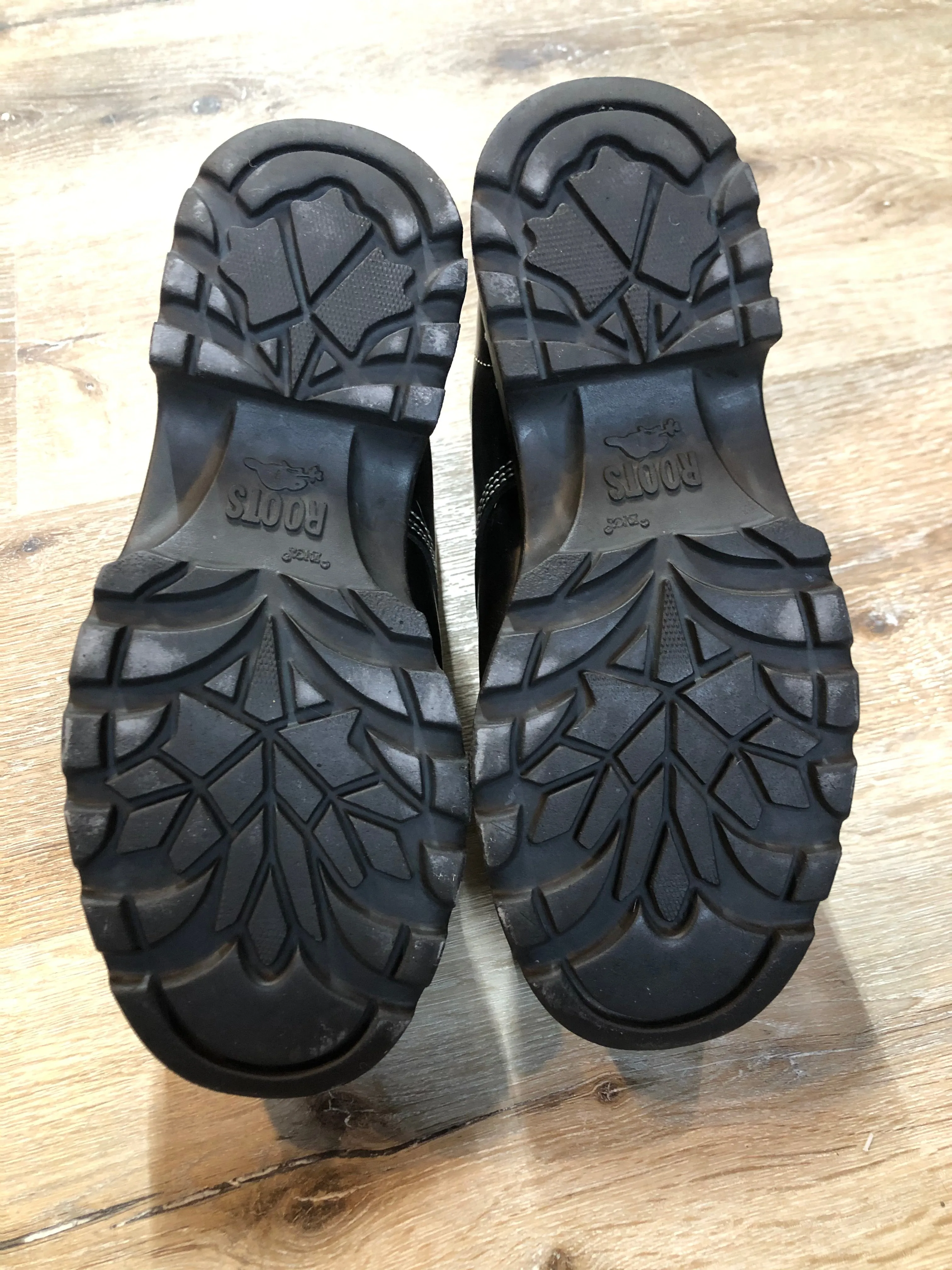 Roots Tuff Black Smooth Leather Hiking Boots, Made in Canada, SOLD