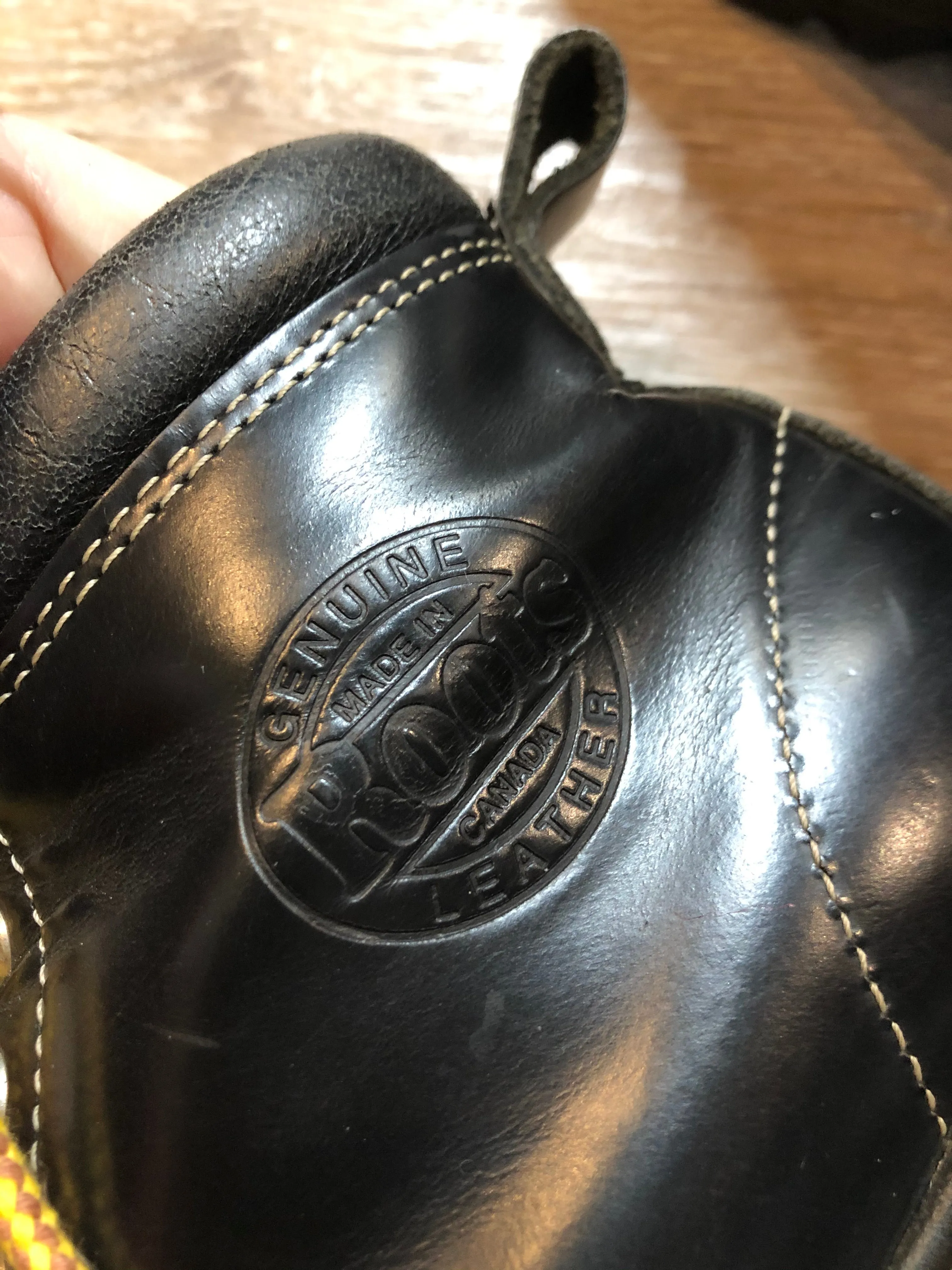 Roots Tuff Black Smooth Leather Hiking Boots, Made in Canada, SOLD