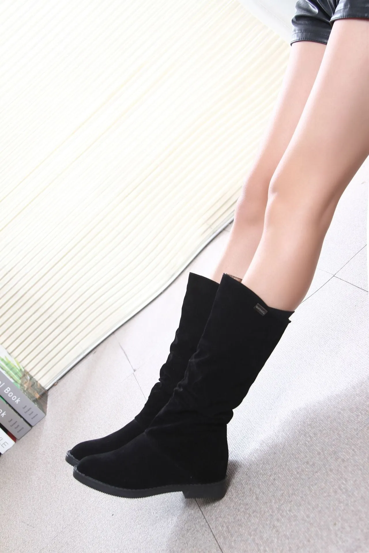 Rough Heel Thick Soled Short Boots Frosted Martin Boots