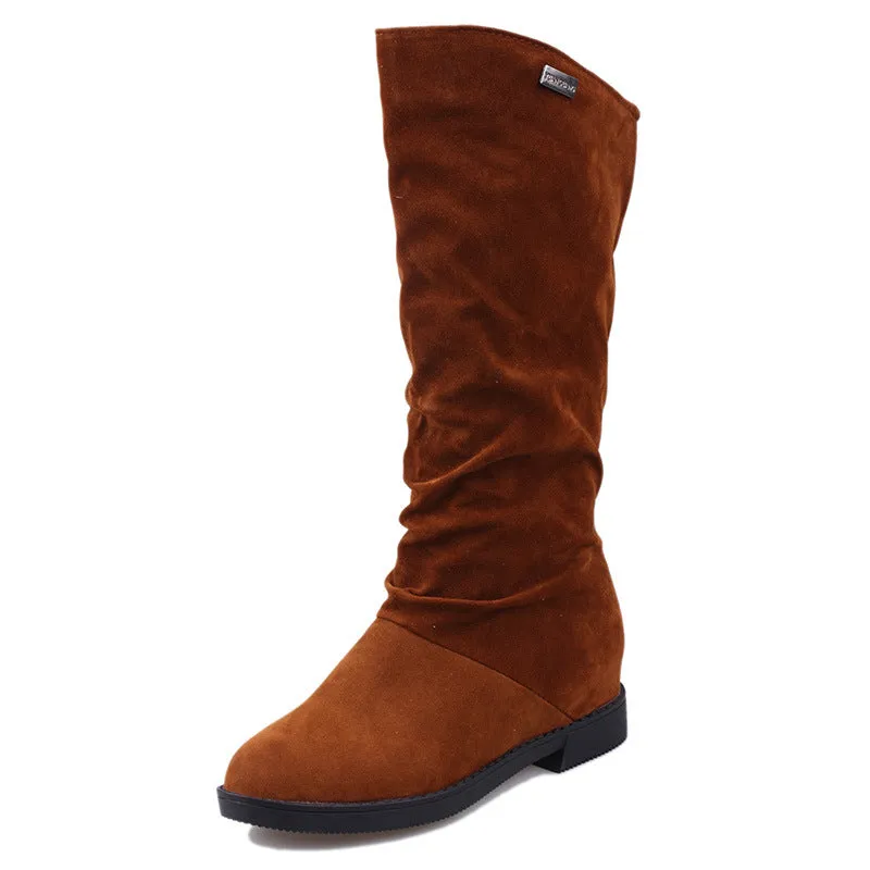 Rough Heel Thick Soled Short Boots Frosted Martin Boots