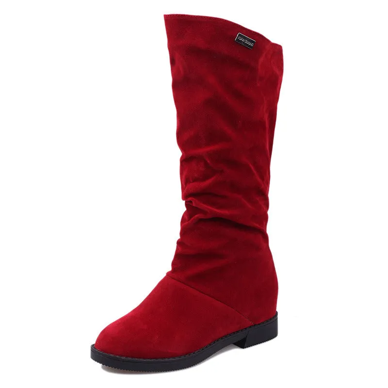 Rough Heel Thick Soled Short Boots Frosted Martin Boots