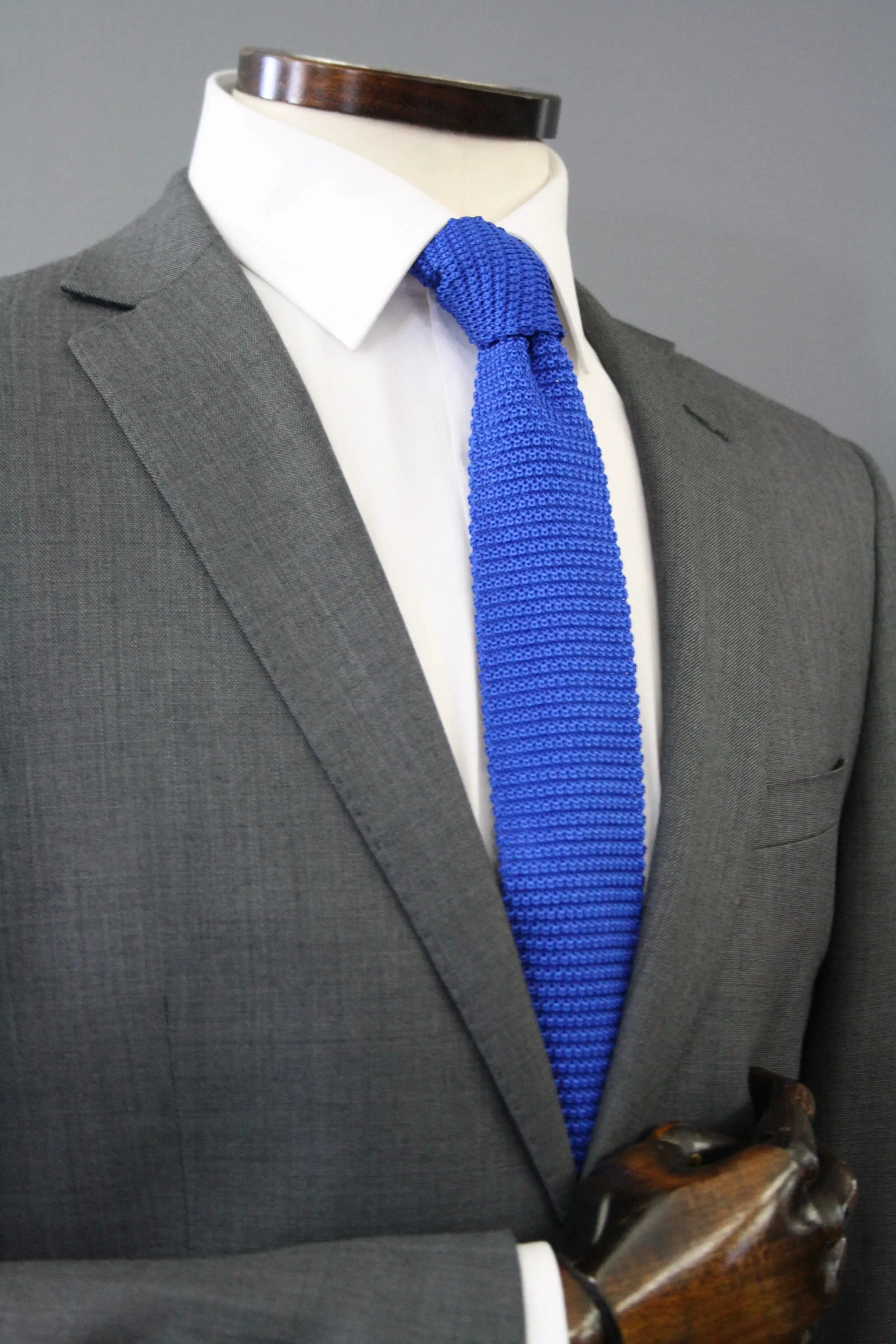 Royal Blue Knitted Silk Tie