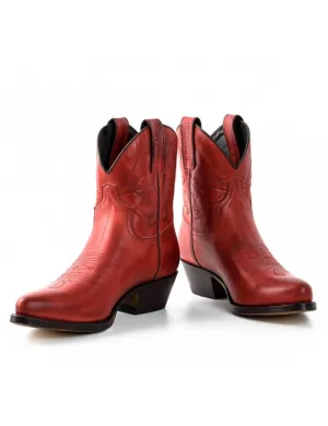 Santiag femme courte cuir noir