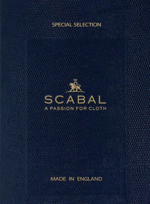 Scabal Blue Sharkskin Pure Wool Pants