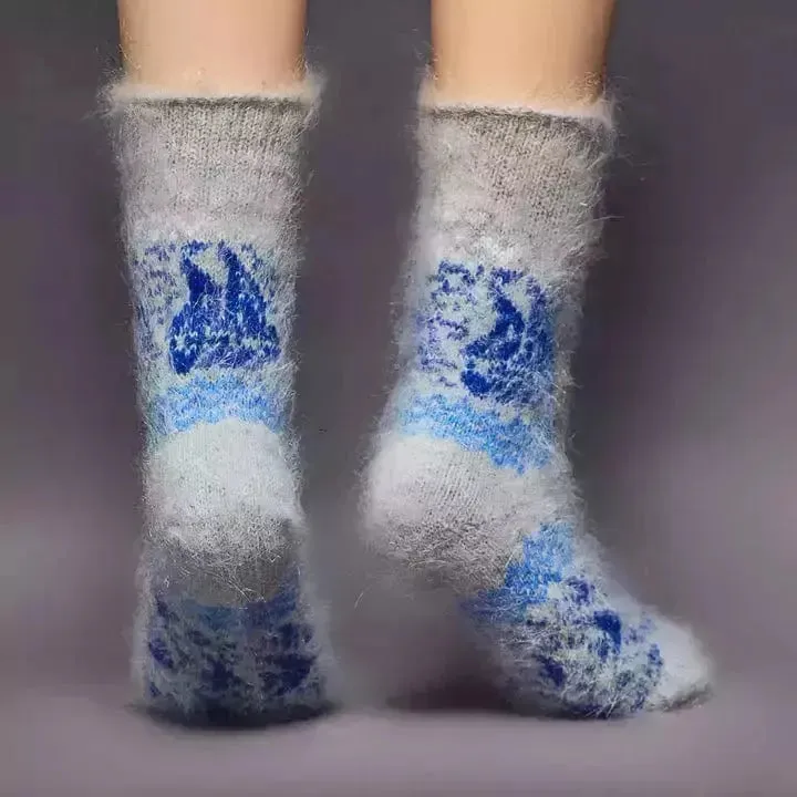 Siberia Spirit Nautical Seascape Crew Socks