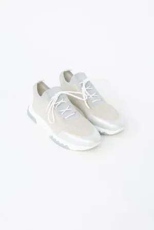 Silver & Gold Sparkle Addict Knit Sneaker