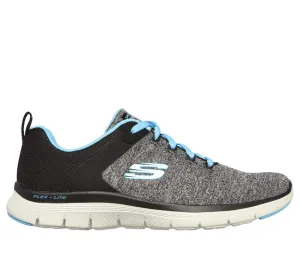 'Skechers' Women's Flex Appeal 4.0 - Black / Light Blue