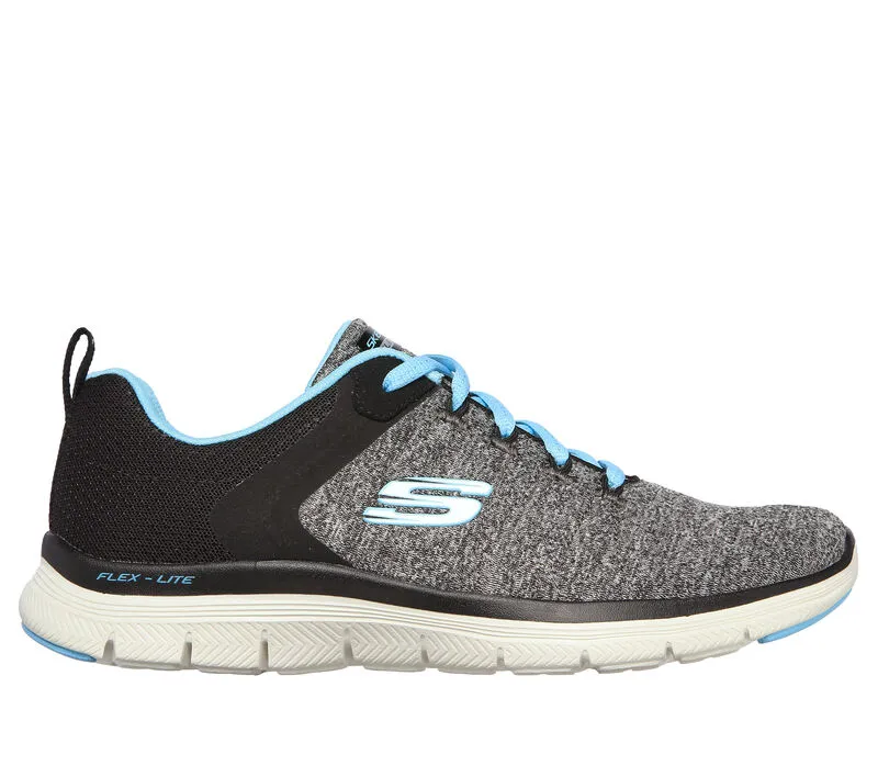 'Skechers' Women's Flex Appeal 4.0 - Black / Light Blue