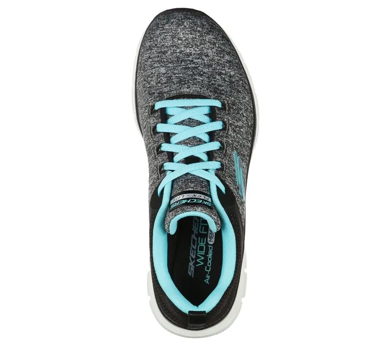 'Skechers' Women's Flex Appeal 4.0 - Black / Light Blue