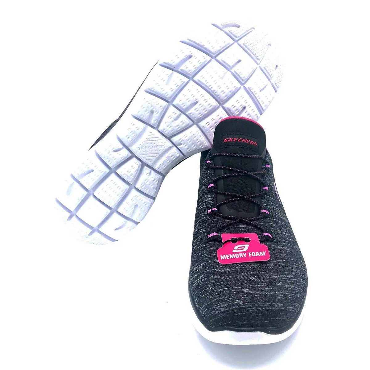'Skechers' Women's Summits Quick Getaway - Black / Pink
