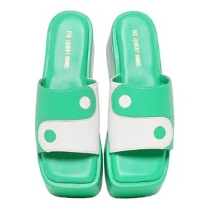 THE QUIRKY NAARI Yin Yang Platforms in Vibrant Jade Green Color