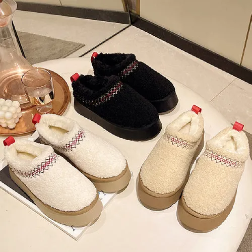 Thick soled fur slippers HPSD298