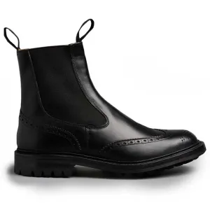 TRICKER'S Henry Boots - Mens Commando Sole - Black Calf