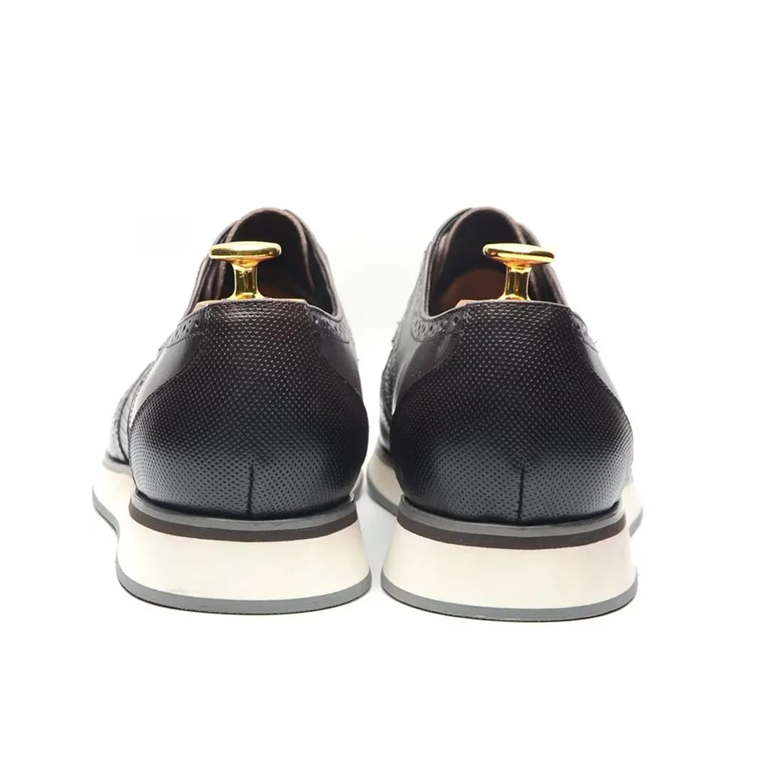 Veltique Croc-Textured Lace Brogues
