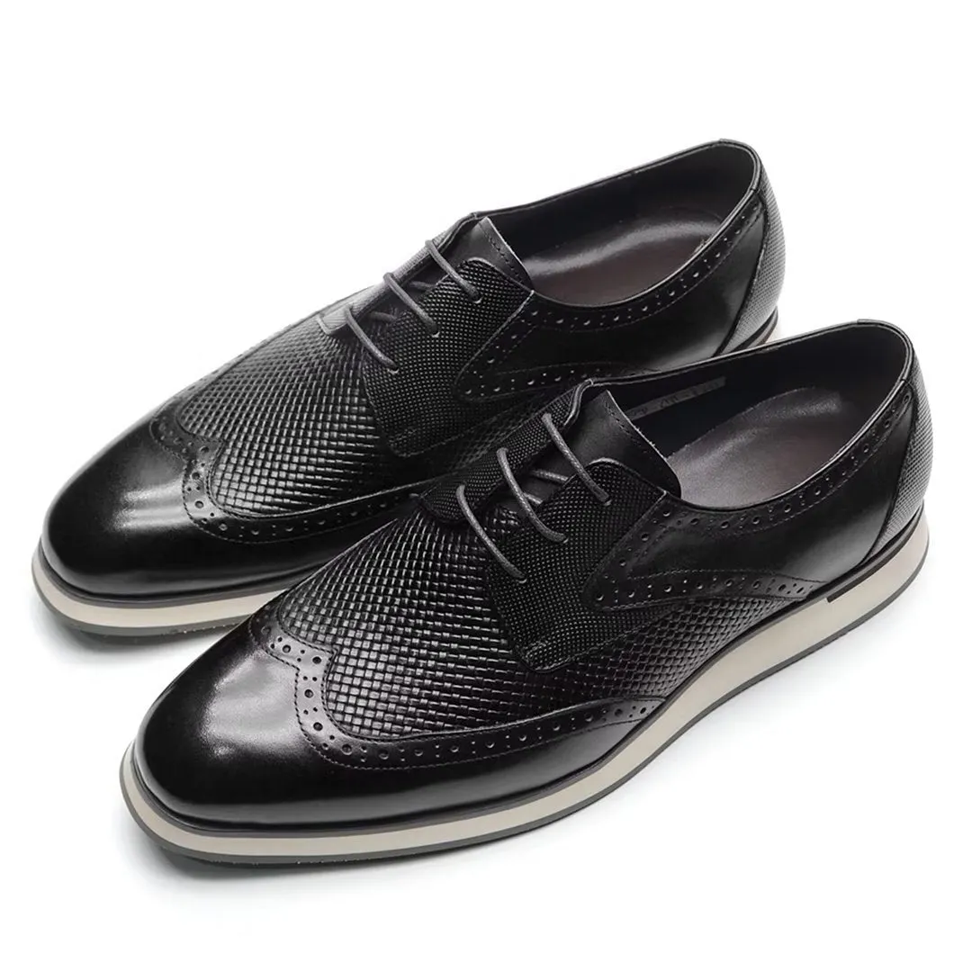 Veltique Croc-Textured Lace Brogues