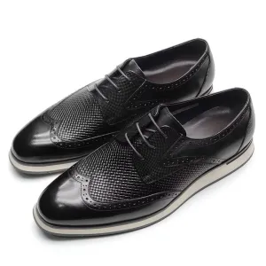 Veltique Croc-Textured Lace Brogues