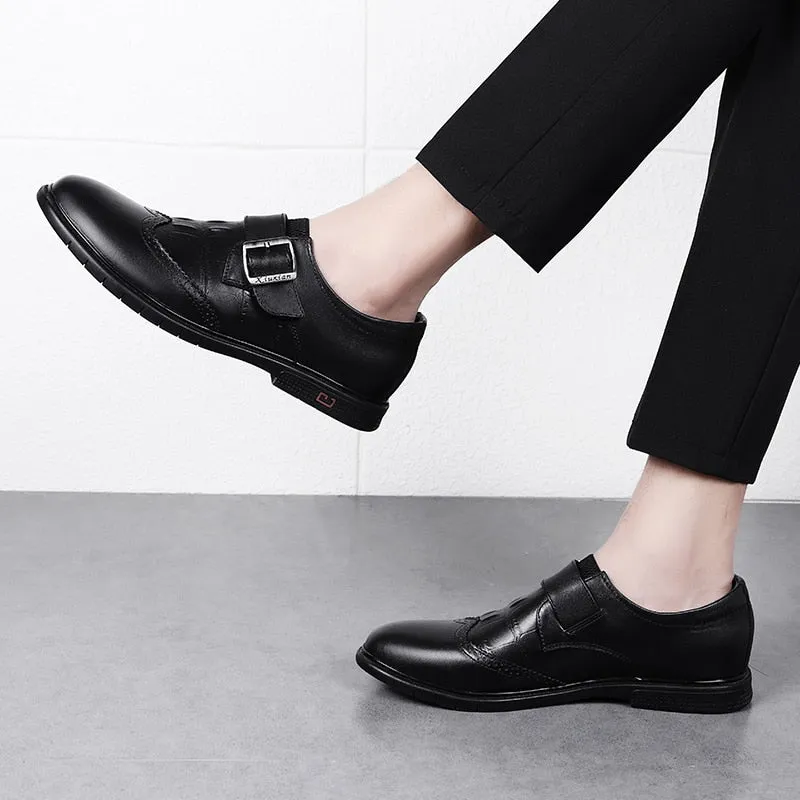 xiangtuibao Men's Genuine Leather Shoes Business Casual Shoes Men Brogues quality business England Style Handmade oxford shoes