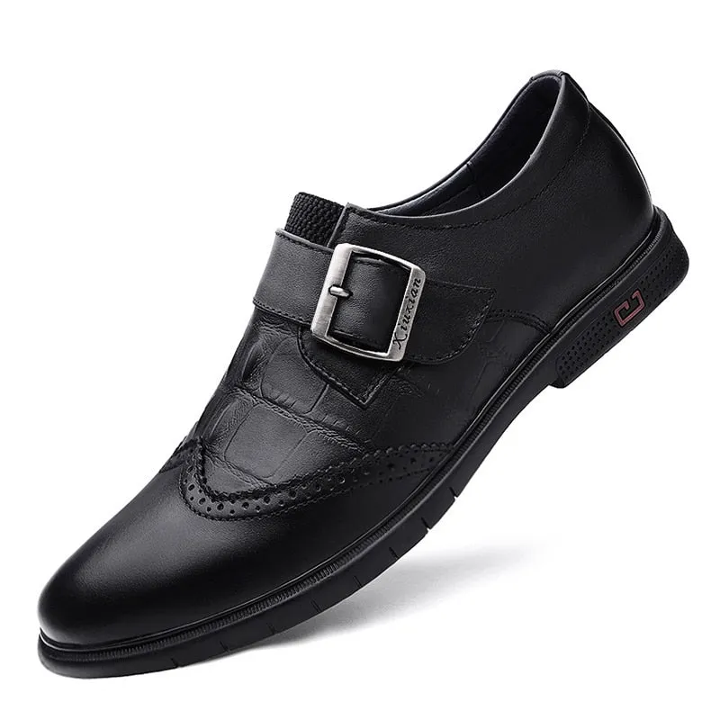 xiangtuibao Men's Genuine Leather Shoes Business Casual Shoes Men Brogues quality business England Style Handmade oxford shoes