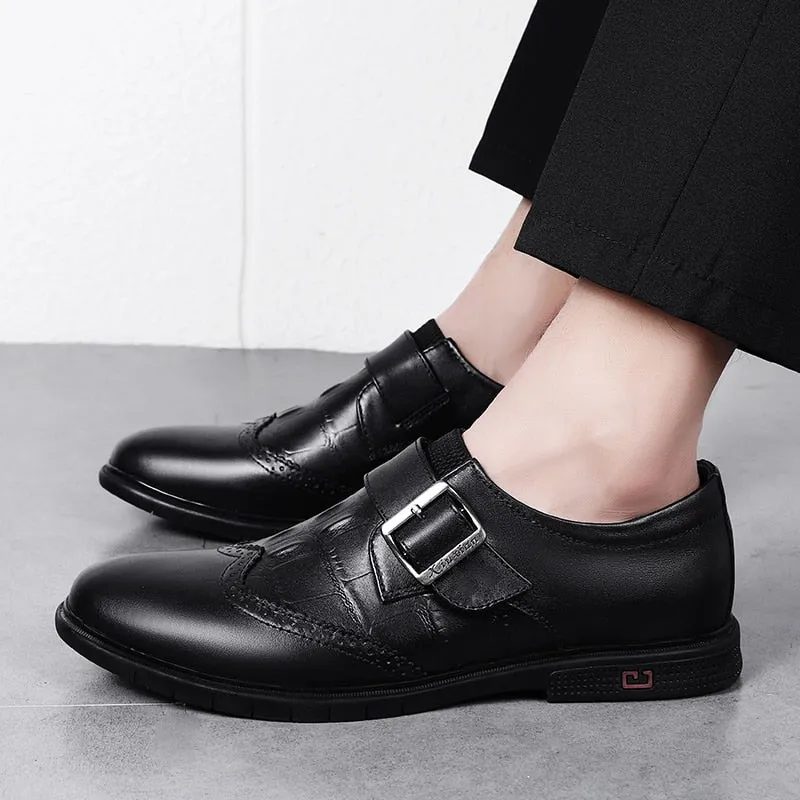 xiangtuibao Men's Genuine Leather Shoes Business Casual Shoes Men Brogues quality business England Style Handmade oxford shoes