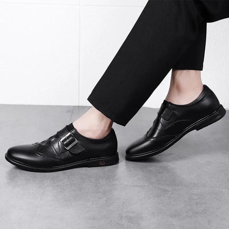 xiangtuibao Men's Genuine Leather Shoes Business Casual Shoes Men Brogues quality business England Style Handmade oxford shoes