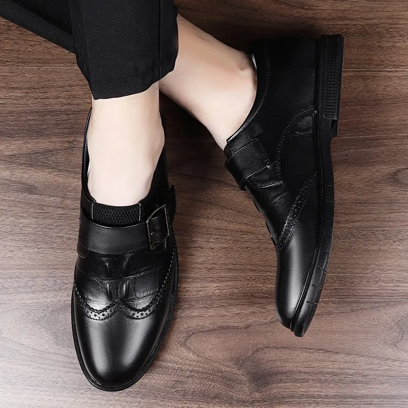 xiangtuibao Men's Genuine Leather Shoes Business Casual Shoes Men Brogues quality business England Style Handmade oxford shoes